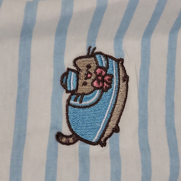 Pusheen Sailor Nautical Long Sleeve Striped Shirt Size Large - Picture 2 of 6